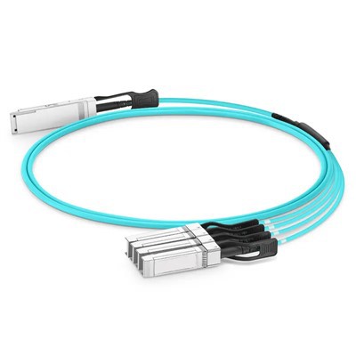 100G QSFP28 à 4x25G SFP28 AOC 100G QSFP28 Câble optique actif CE FCC 1-100 M
