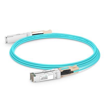 200G QSFP56 à 2x 100G QSFP28 Câble optique actif (AOC), 1M -20 M